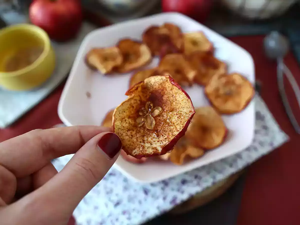 Kanel- och äppelchips med Air Fryer - foto 6