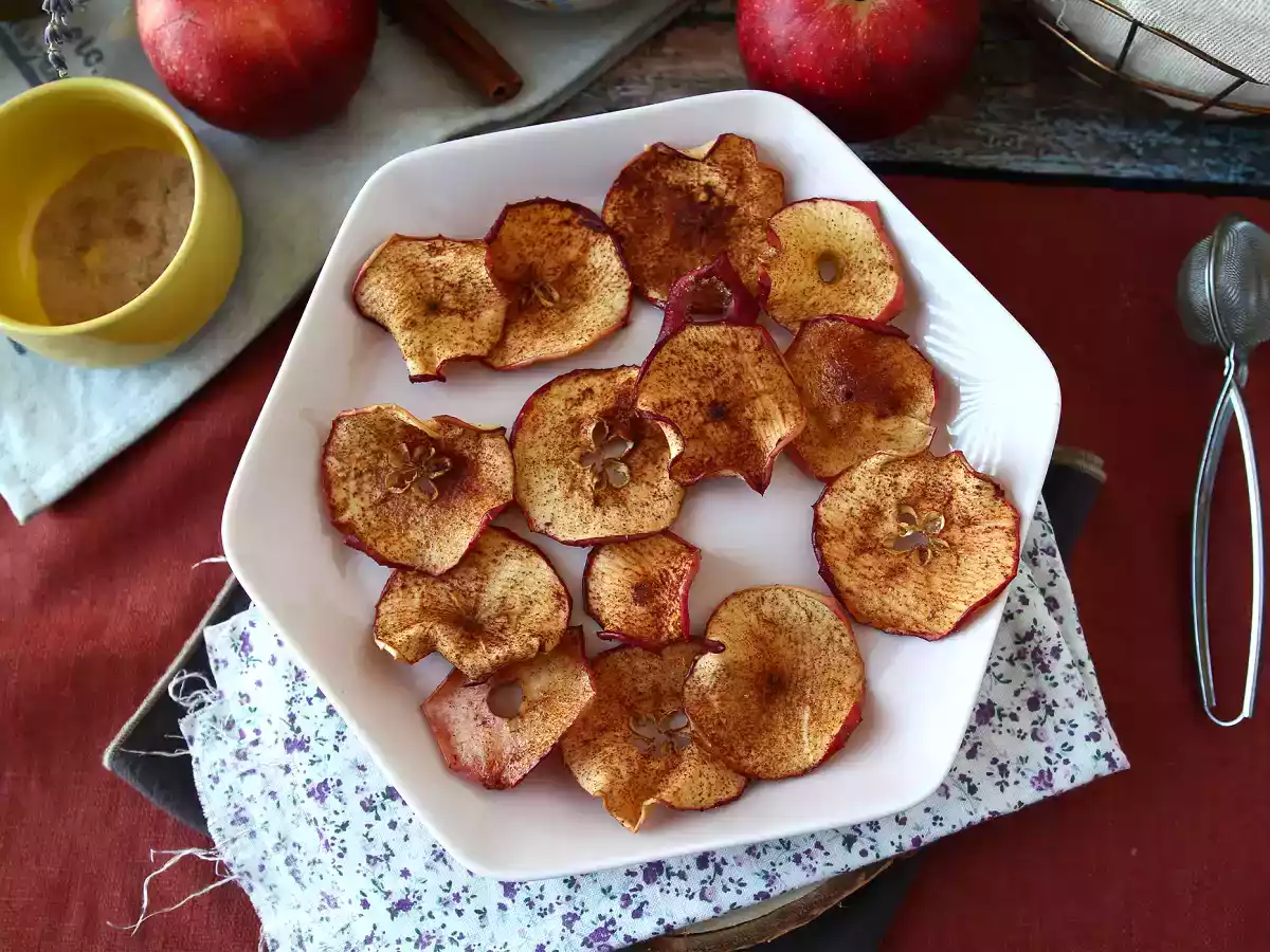 Kanel- och äppelchips med Air Fryer - foto 7