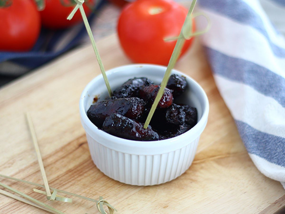 Karamelliserade korvar till aperitifen