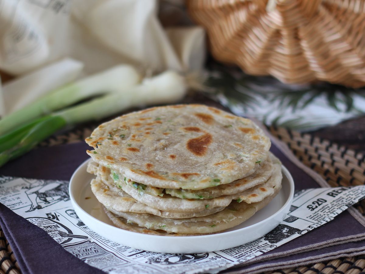 Kinesiska pannkakor med salladslök - Scallionpannkakor - foto 3