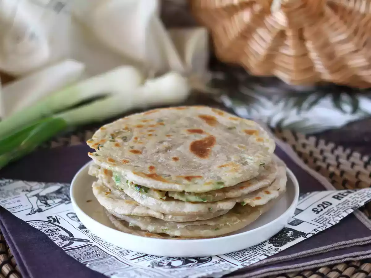 Kinesiska pannkakor med salladslök - Scallionpannkakor - foto 3