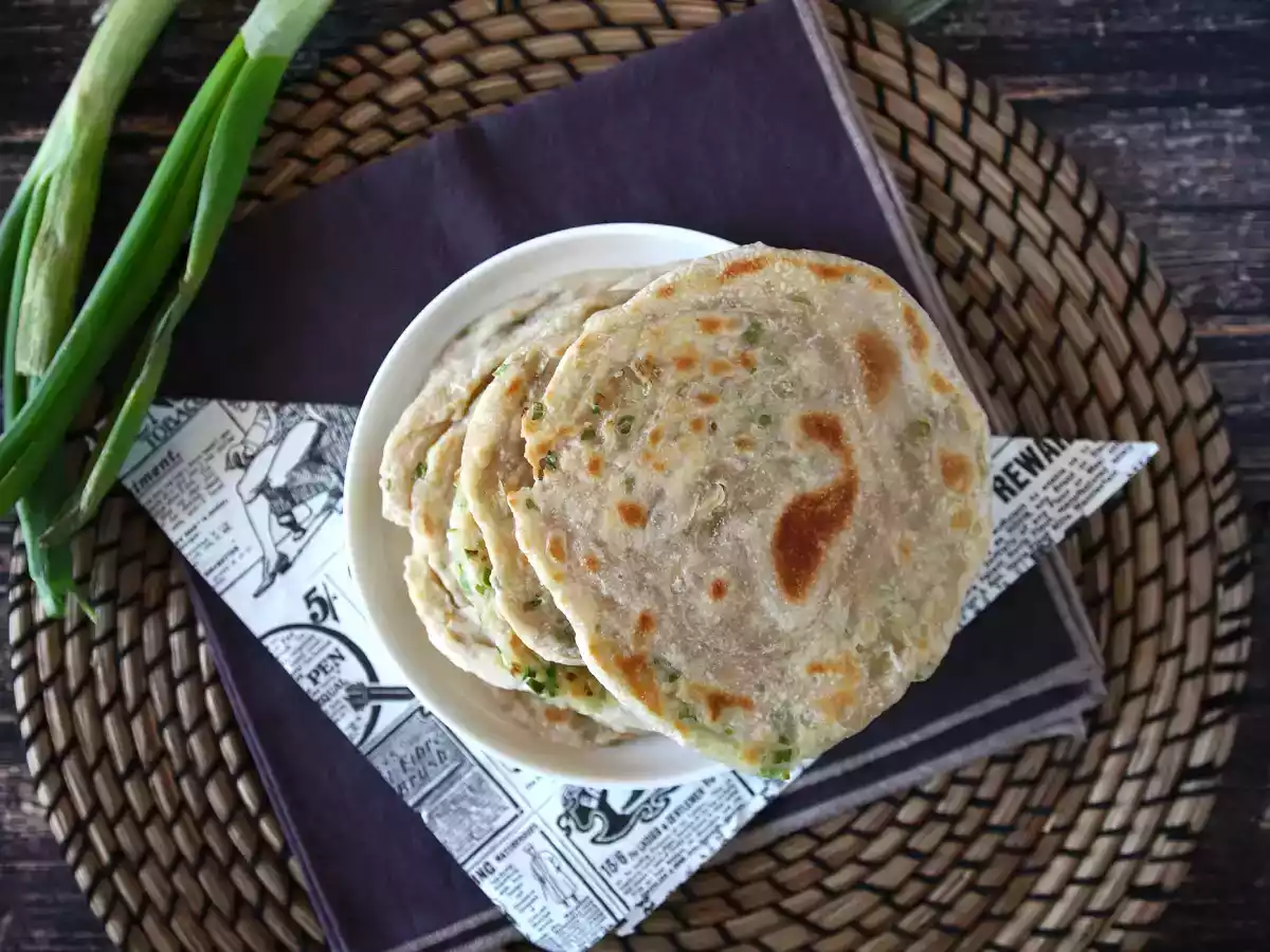 Kinesiska pannkakor med salladslök - Scallionpannkakor - foto 5