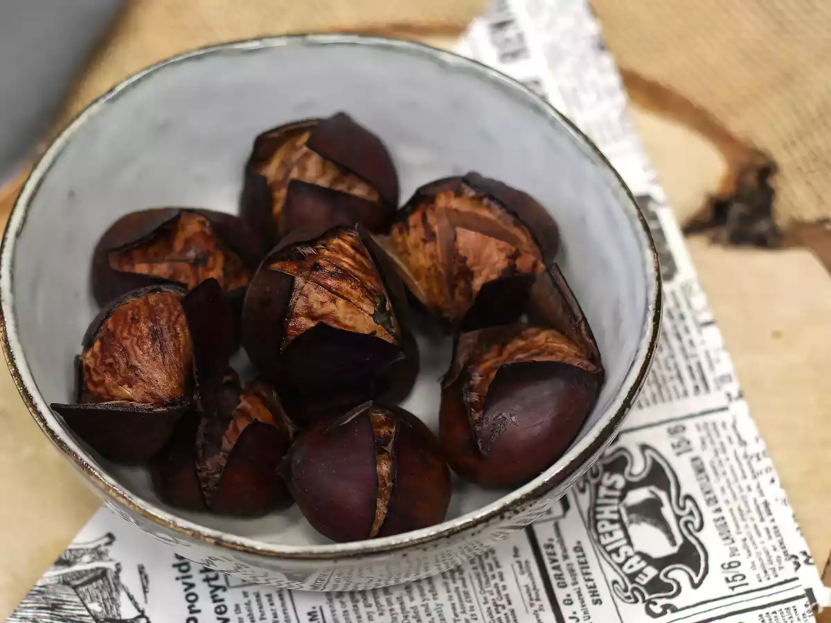 Kokta kastanjer, recept och tillagningstid - foto 4