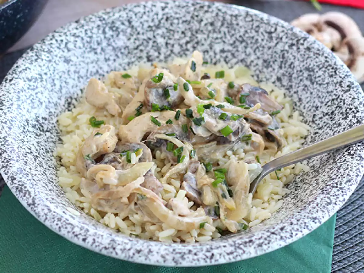 Krämig kyckling med champinjoner - foto 4