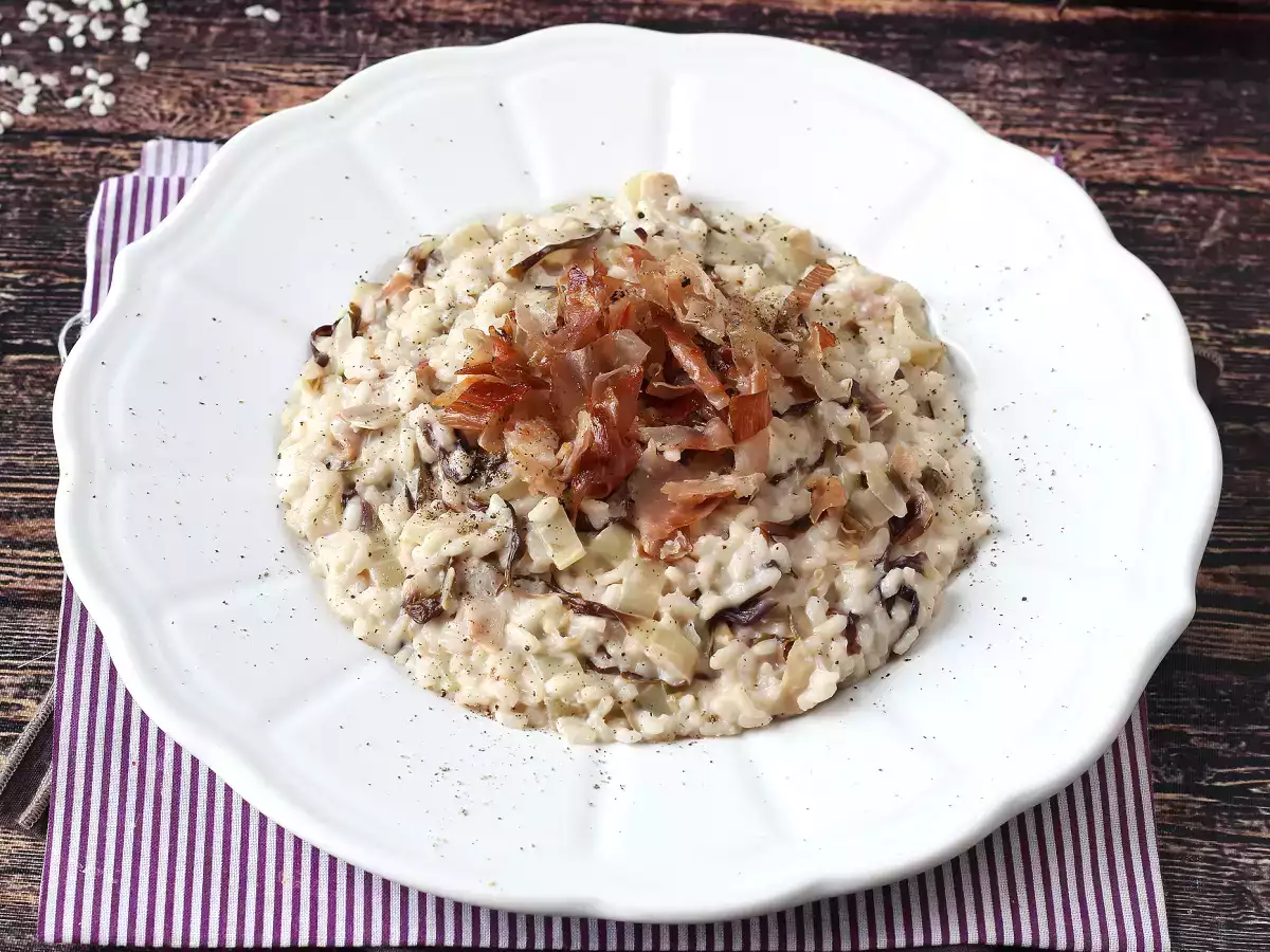 Krämig och välsmakande risotto med radicchio, bacon och philadelphia - foto 6
