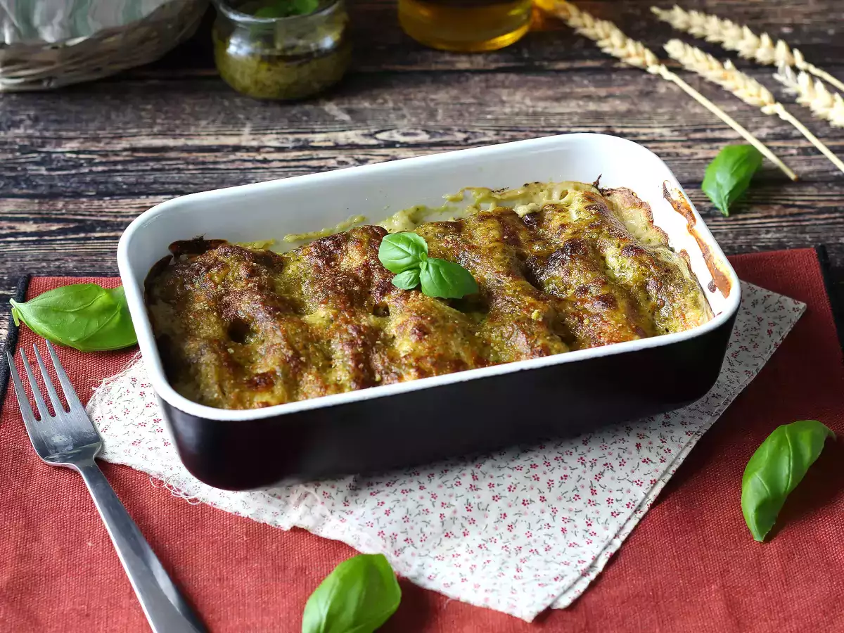 Krämig pesto cannelloni au gratin: det enkla och välsmakande receptet - foto 2
