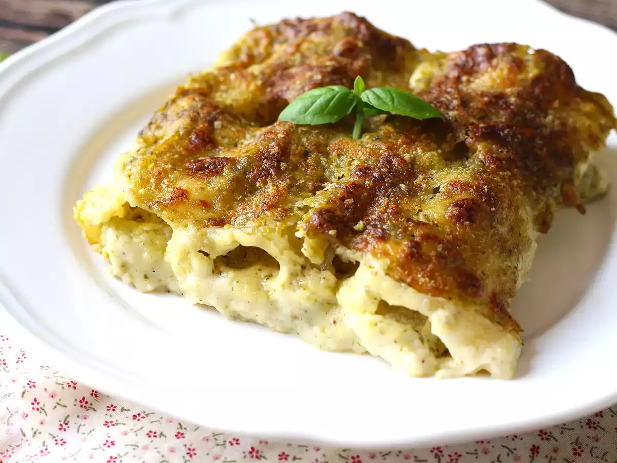 Krämig pesto cannelloni au gratin: det enkla och välsmakande receptet - foto 6