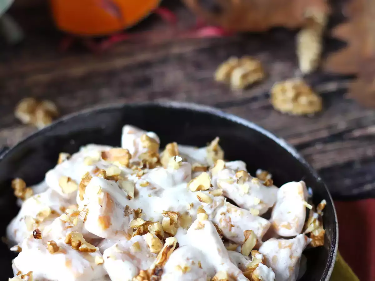 Krämig pumpagnocchi med Philadelphia och krispiga valnötter - foto 4