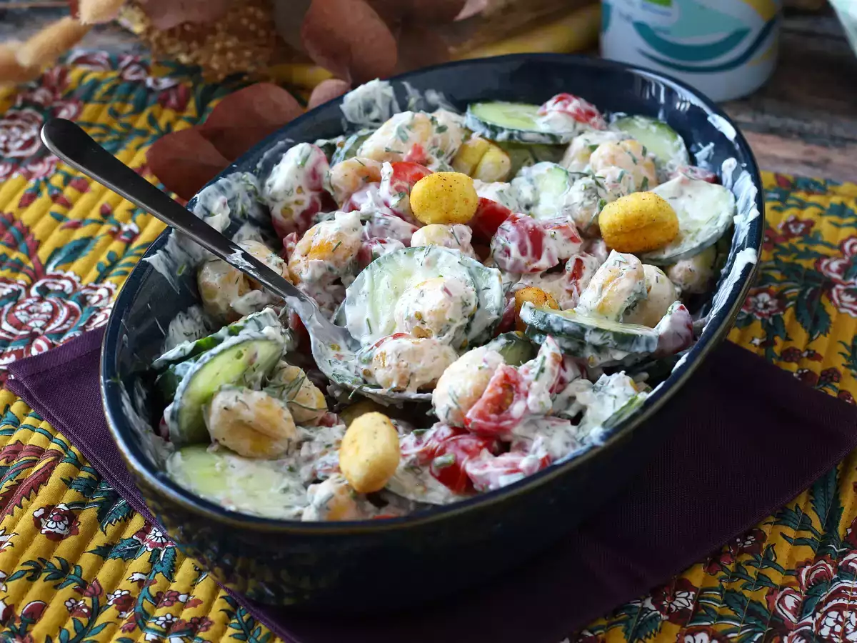 Krispig gnocchisallad, ultratrendig, god och balanserad, perfekt för sommaren! - foto 3