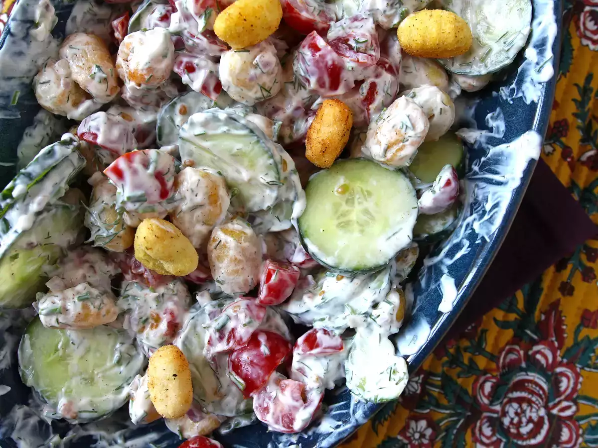 Krispig gnocchisallad, ultratrendig, god och balanserad, perfekt för sommaren! - foto 4