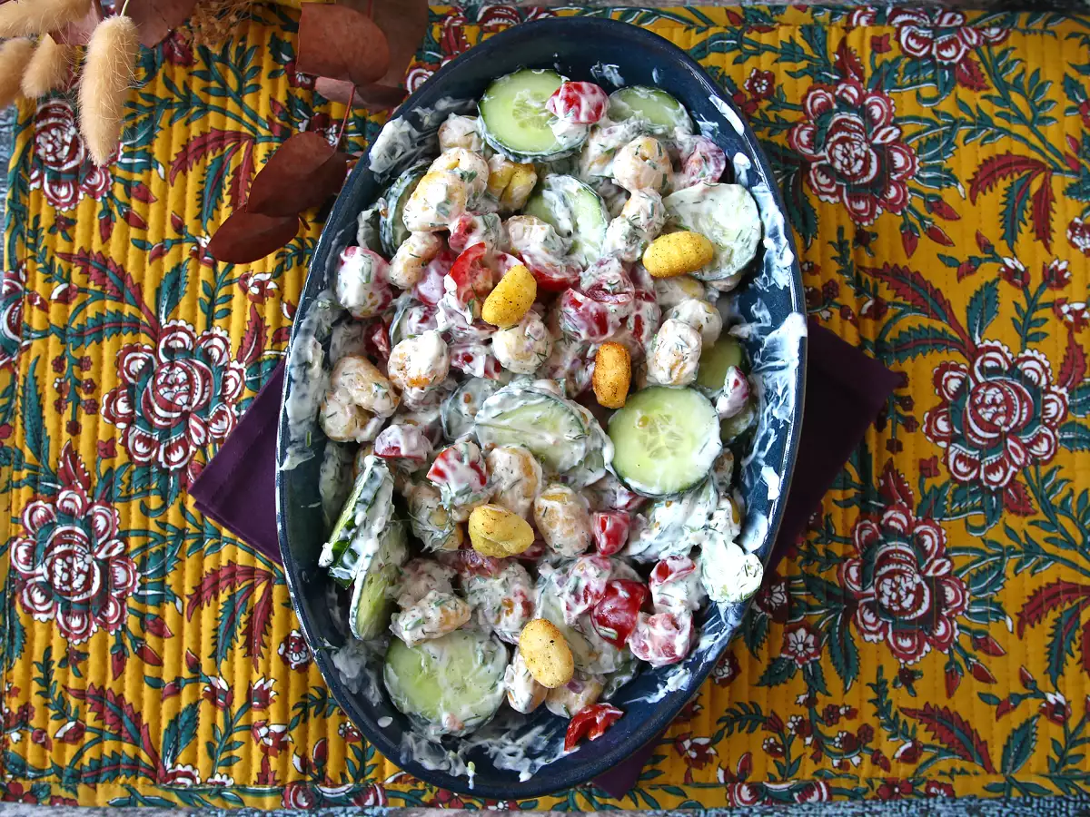 Krispig gnocchisallad, ultratrendig, god och balanserad, perfekt för sommaren! - foto 5