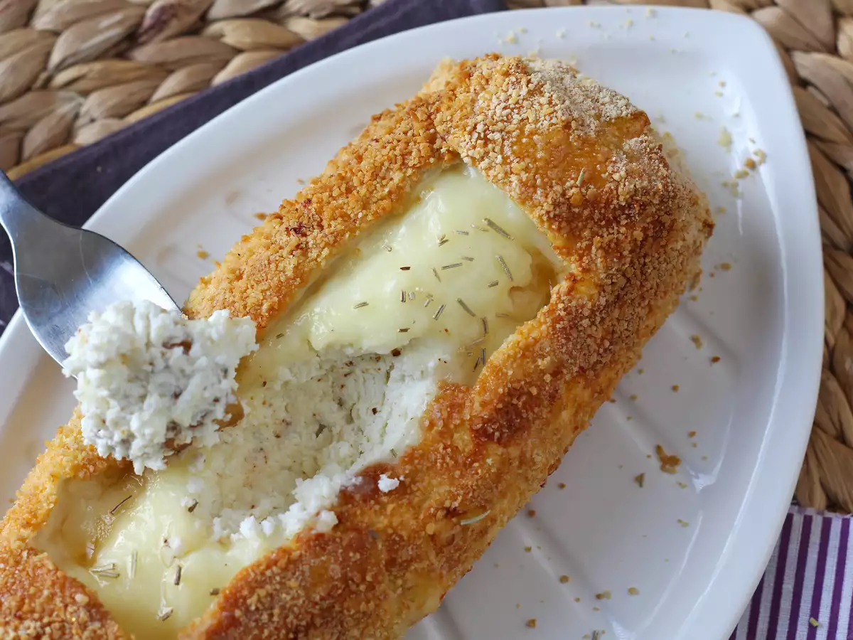 Krispig och krämig panerad getostrulle i airfryer – ren och skär njutning! - foto 3
