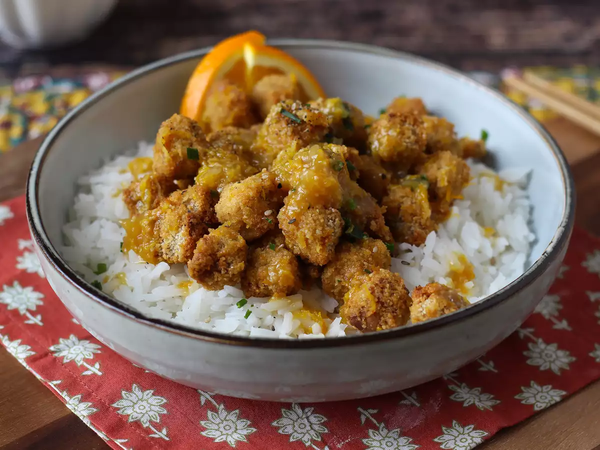 Krispig tofu med apelsinsås - foto 3