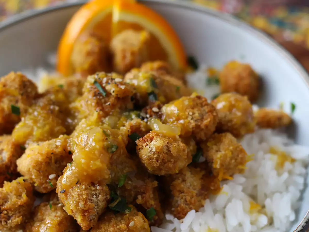 Krispig tofu med apelsinsås - foto 4