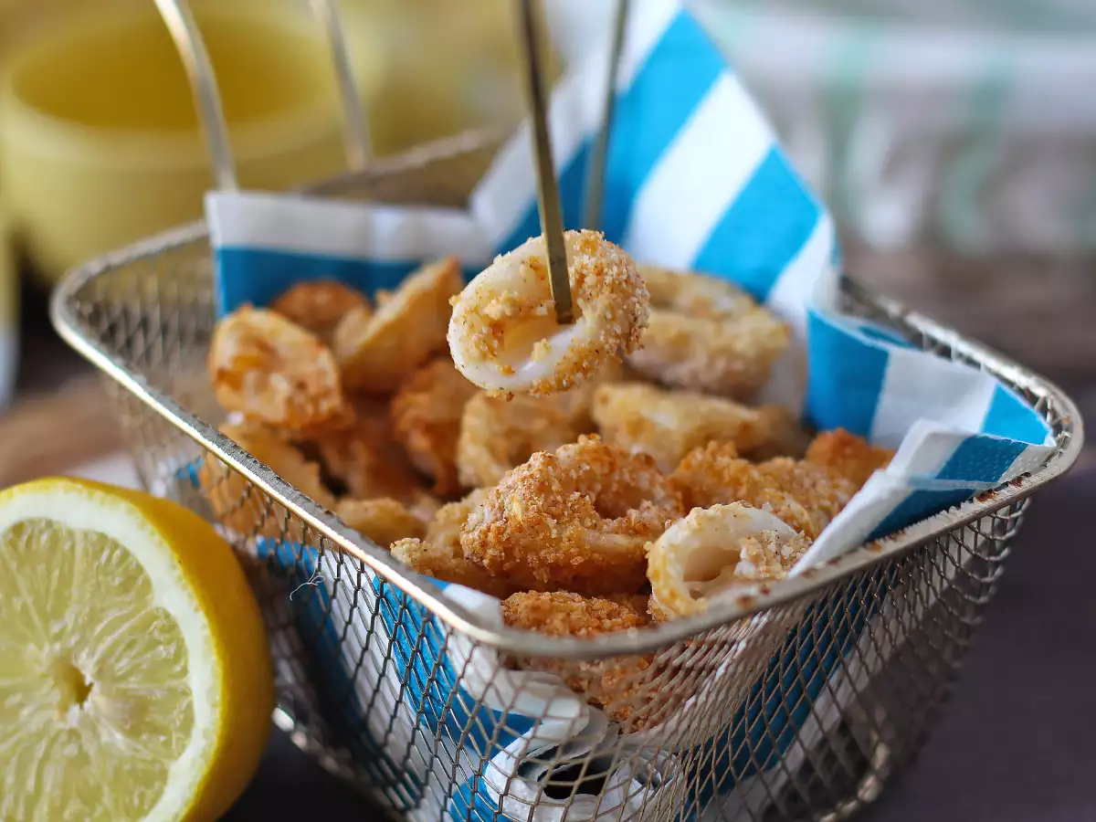 Krispiga och lätta bläckfiskringar i airfryer - foto 4