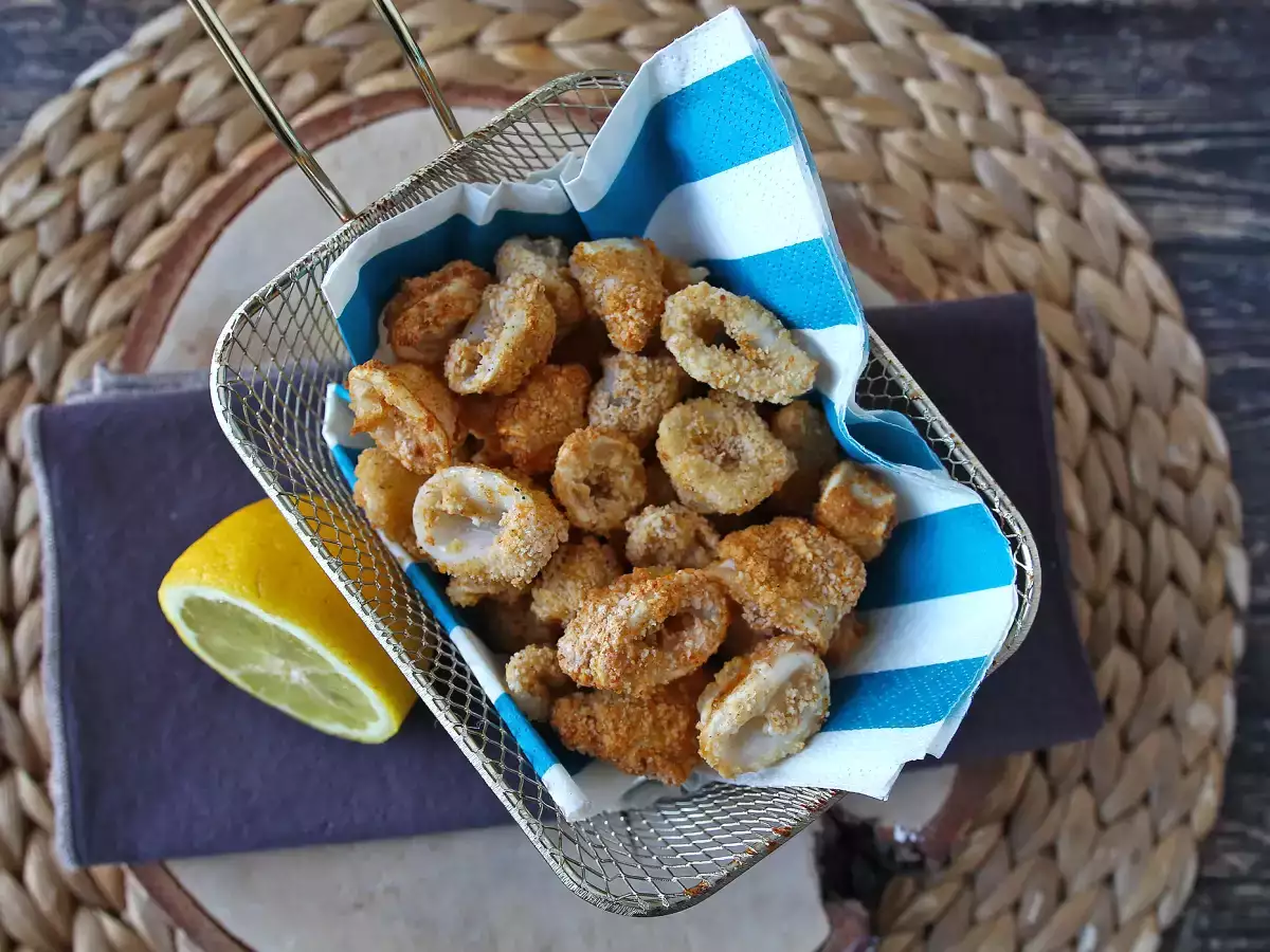 Krispiga och lätta bläckfiskringar i airfryer - foto 7