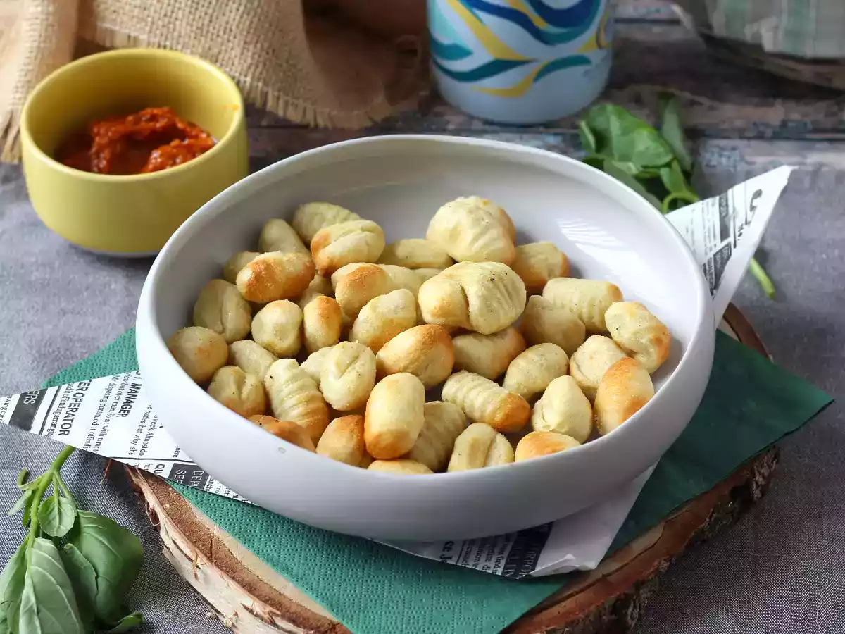 Krispiga och mjuka gnocchi i Air Fryer klara på bara 10 minuter!