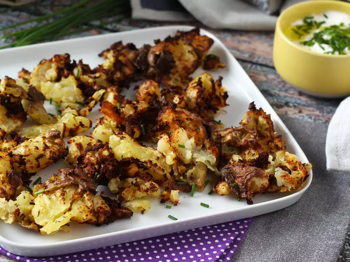 Krossad potatis i airfryer – det extra krispiga tillbehöret!