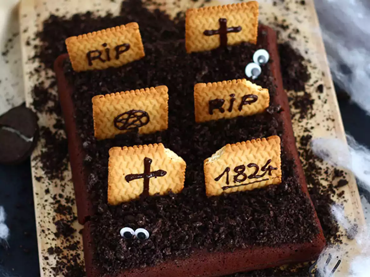 Kyrkogårdsbrownie till Halloween - foto 3