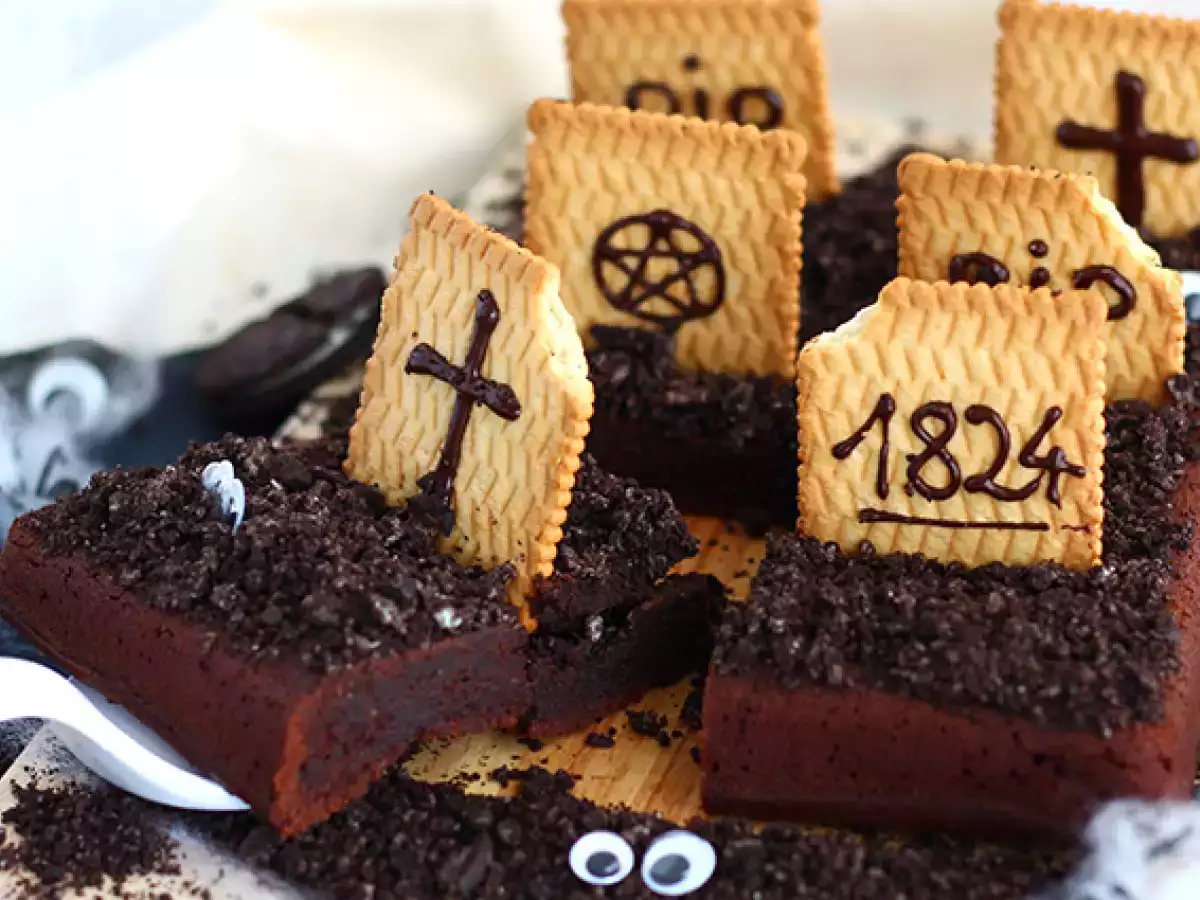 Kyrkogårdsbrownie till Halloween - foto 4