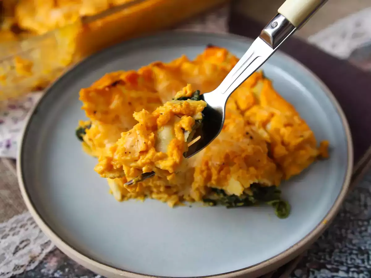 Lasagne med butternutpumpa, spenat och ricotta - foto 5