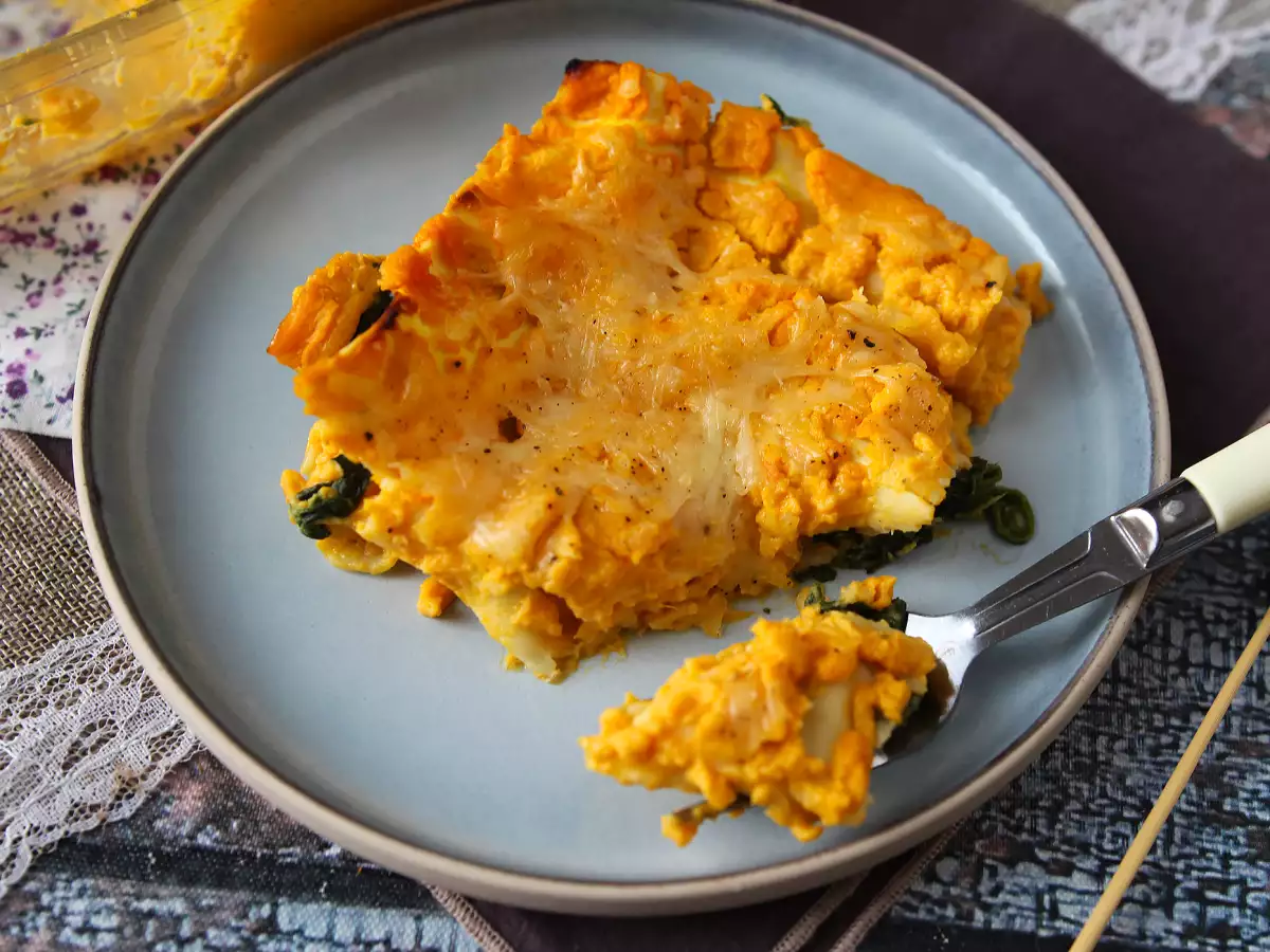 Lasagne med butternutpumpa, spenat och ricotta - foto 6