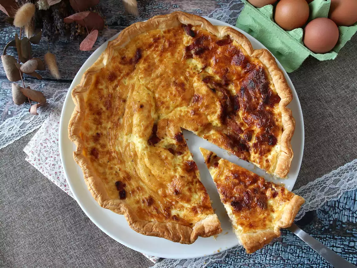 Lätt hemlagad quiche lorraine, den enkla receptet - foto 4