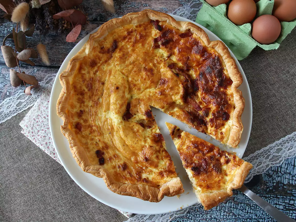 Lätt hemlagad quiche lorraine, det enkla receptet - foto 4