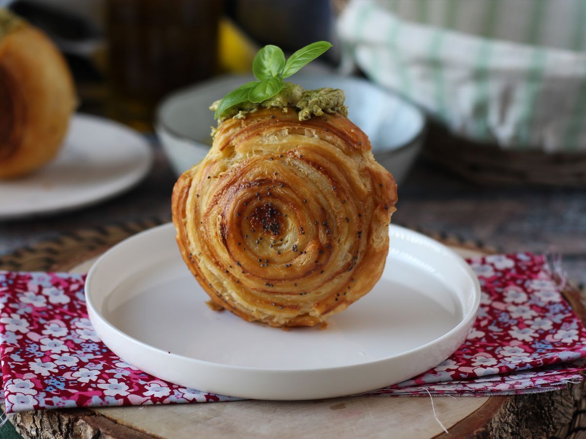 Lätt saltad New York-rulle med pesto och färskost med 4 ingredienser - foto 5