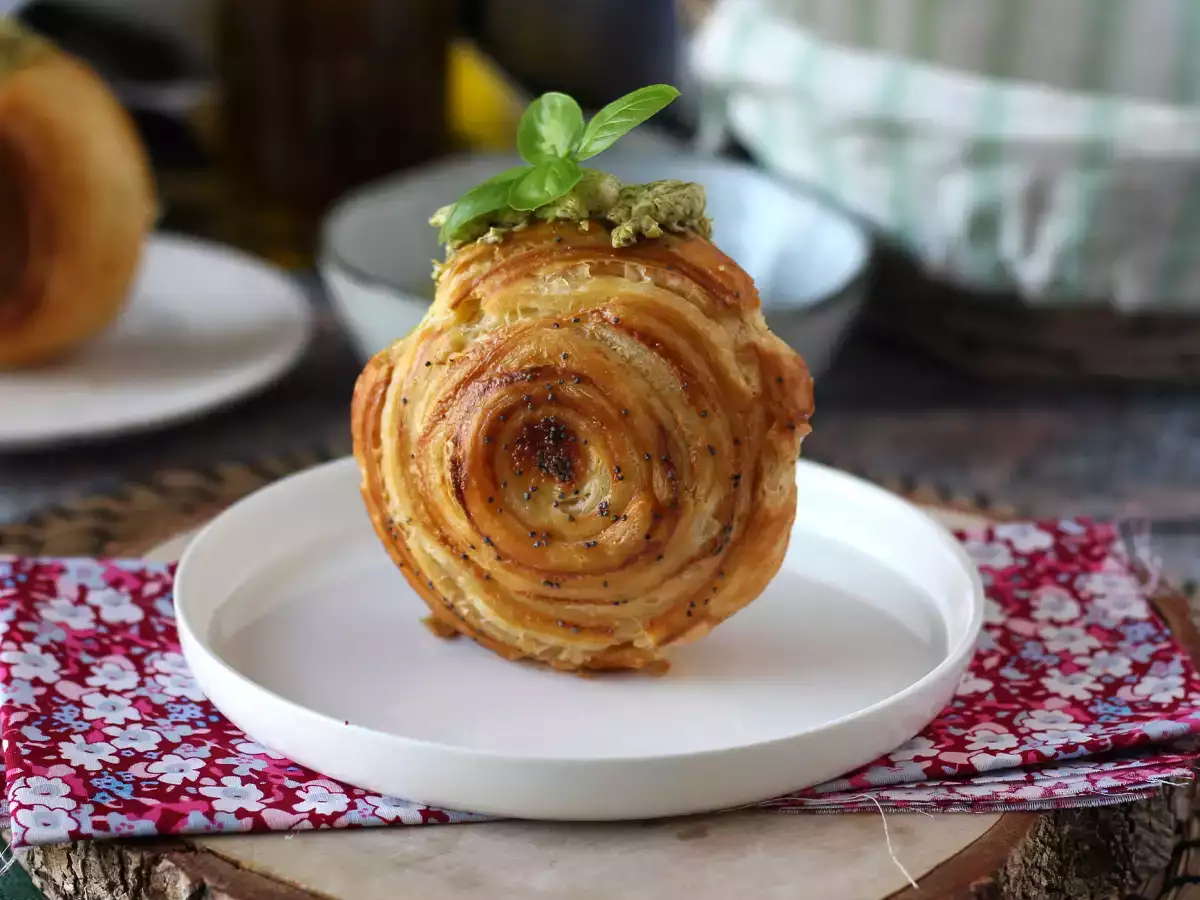 Lätt saltad New York-rulle med pesto och färskost med 4 ingredienser - foto 5