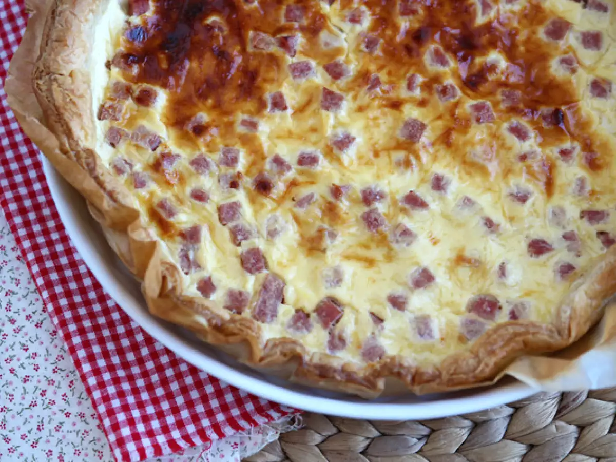 Lättare quiche med skinka, ost och yoghurt! - foto 2