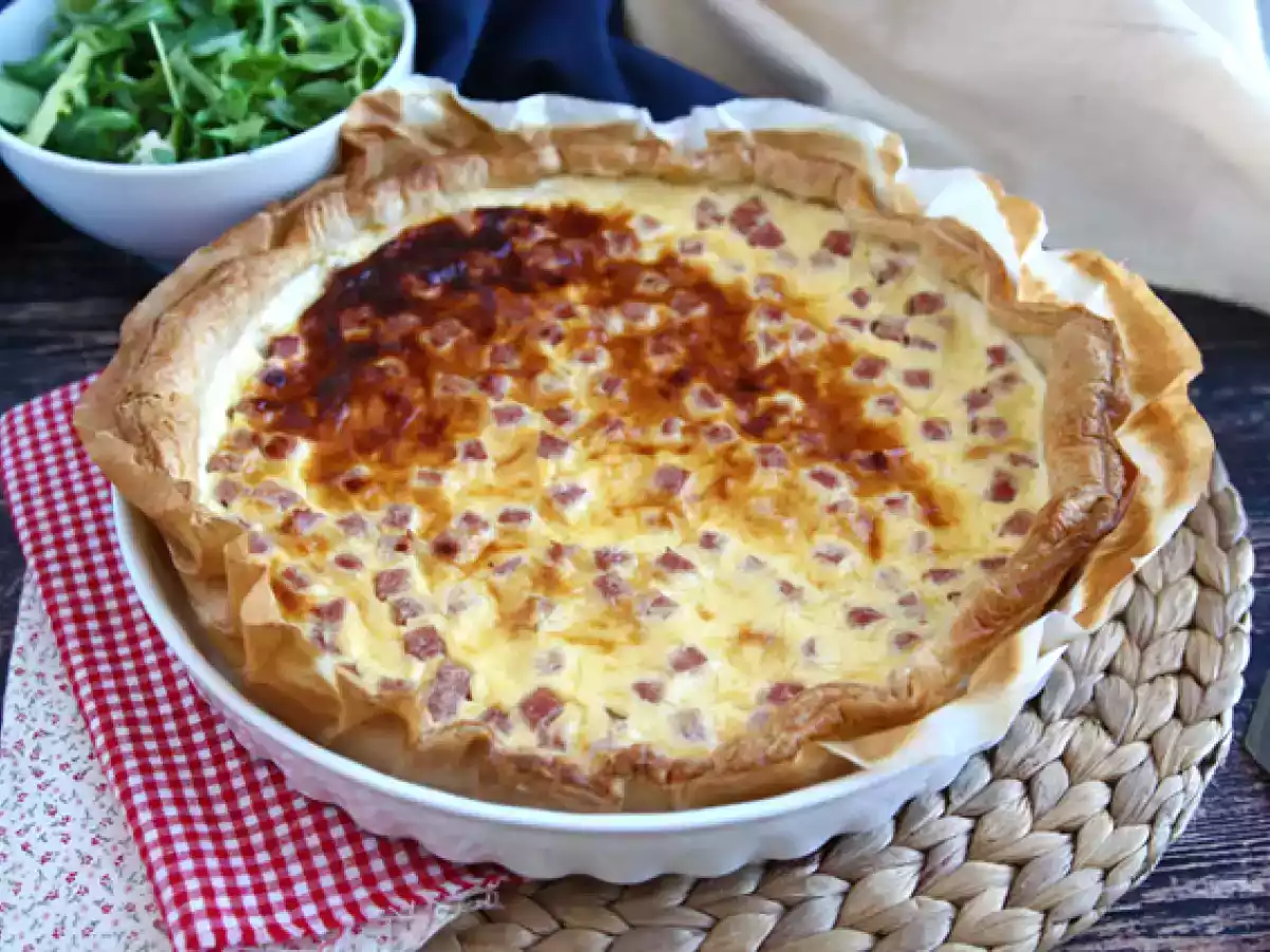 Lättlagad quiche med skinka, ost och yoghurt!