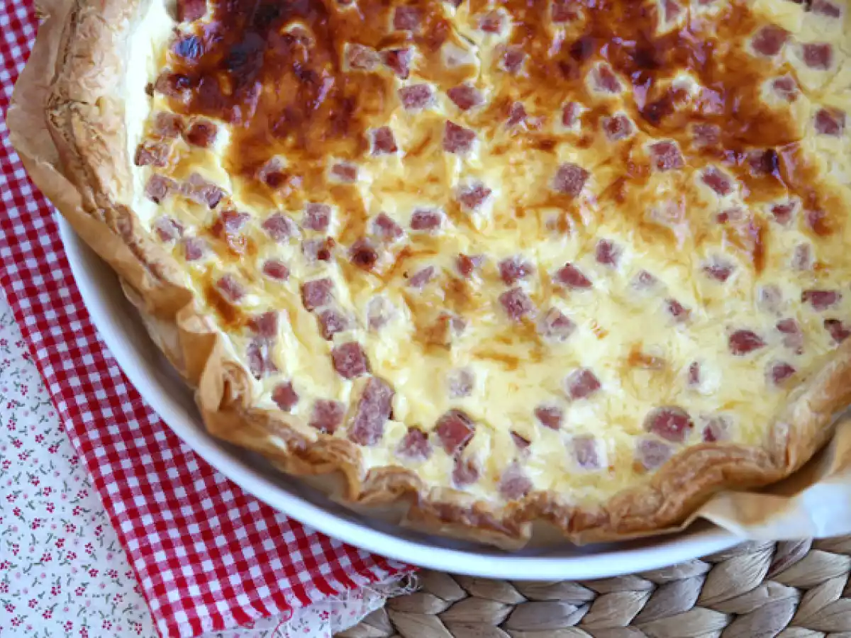 Lättlagad quiche med skinka, ost och yoghurt! - foto 2