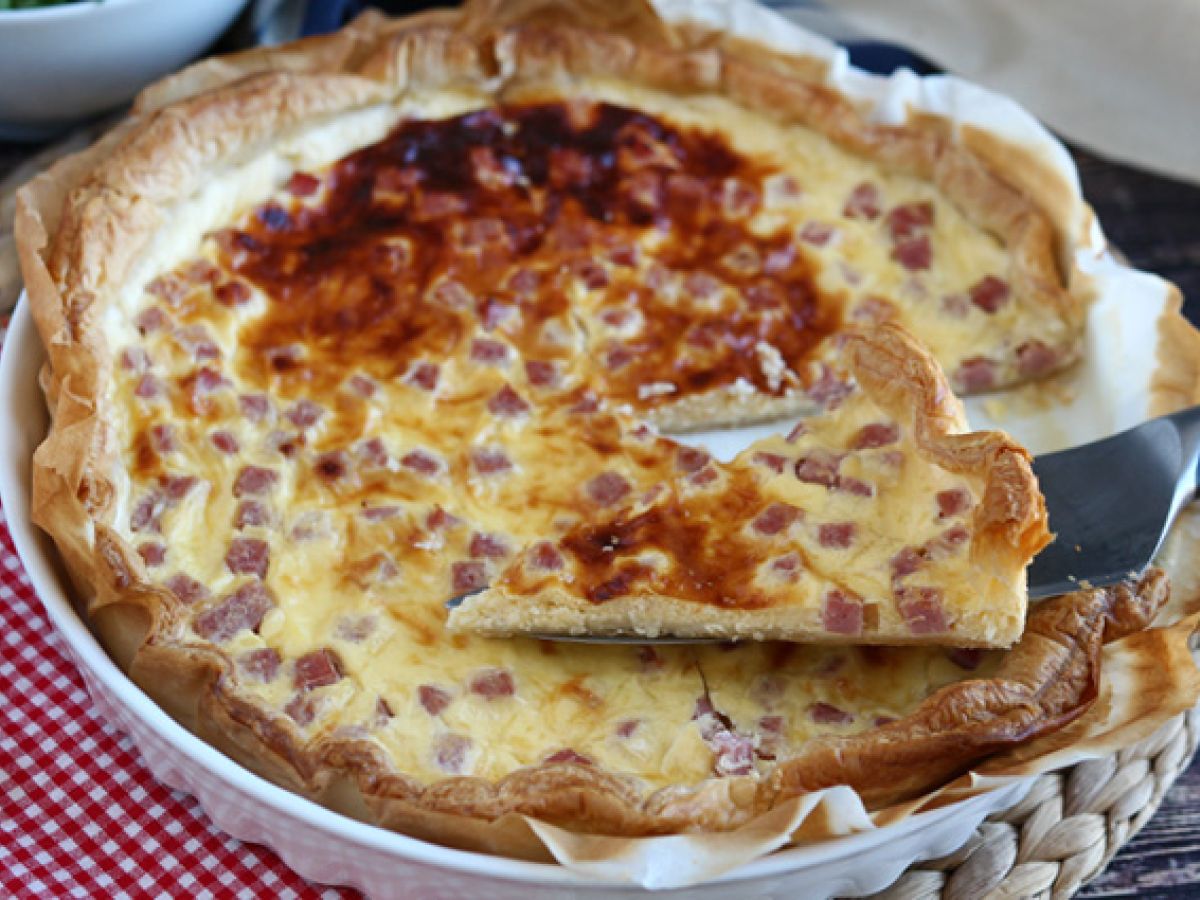 Lättlagad quiche med skinka, ost och yoghurt! - foto 3