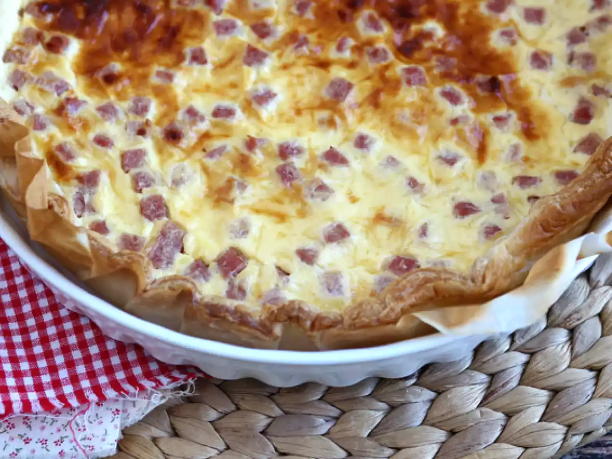 Lättlagad quiche med skinka, ost och yoghurt! - foto 4