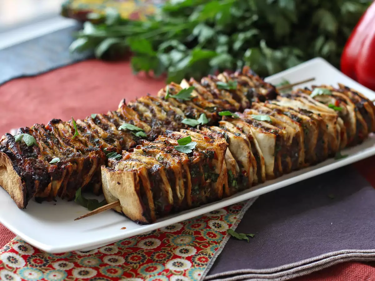 Lavash-kebab med tortillas – de berömda, enkla kebabspetten i ugn! - foto 3