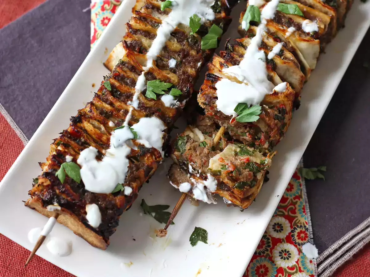Lavash-kebab med tortillas – de berömda, enkla kebabspetten i ugn! - foto 4