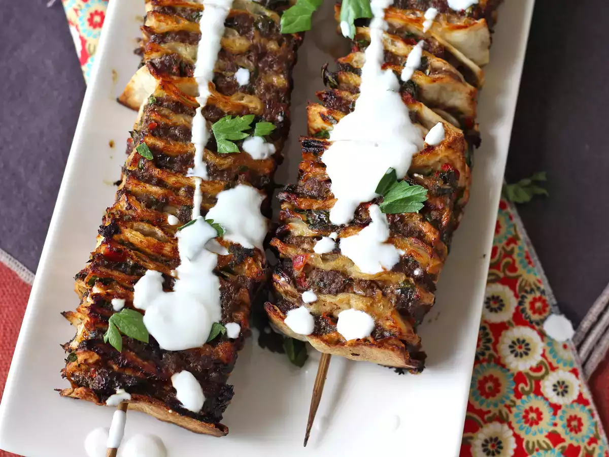 Lavash kebab med tortillas, de berömda enkla ugnsbakade kebaberna! - foto 2