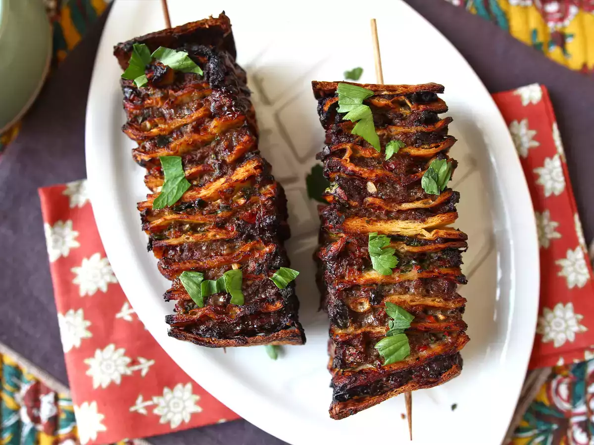 Lavash kebabspett med tortillas, enkelt att tillaga i airfryer!
