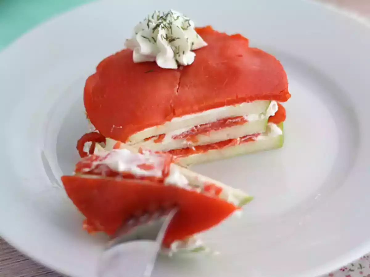 Lax mille feuille med grönt äpple - foto 2