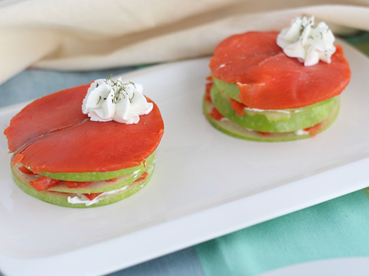 Lax mille feuille med grönt äpple - foto 3