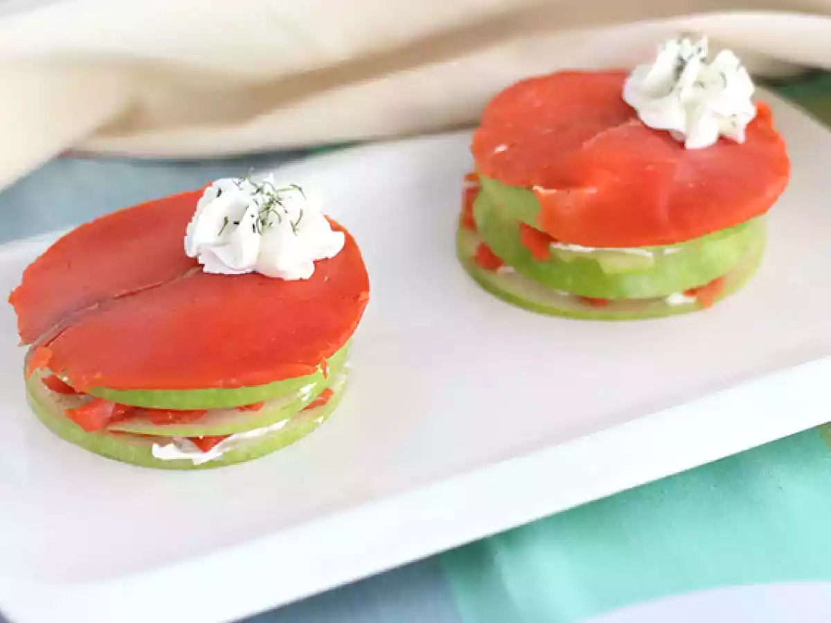 Lax mille feuille med grönt äpple - foto 3