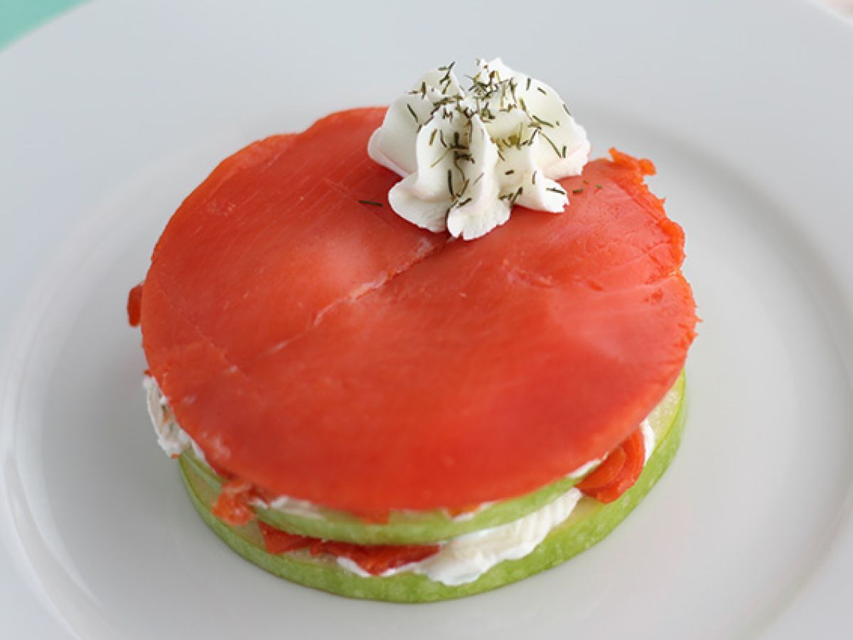 Lax mille feuille med grönt äpple - foto 4