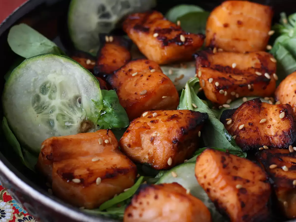 Laxbitar i airfryer med asiatisk marinad - foto 6
