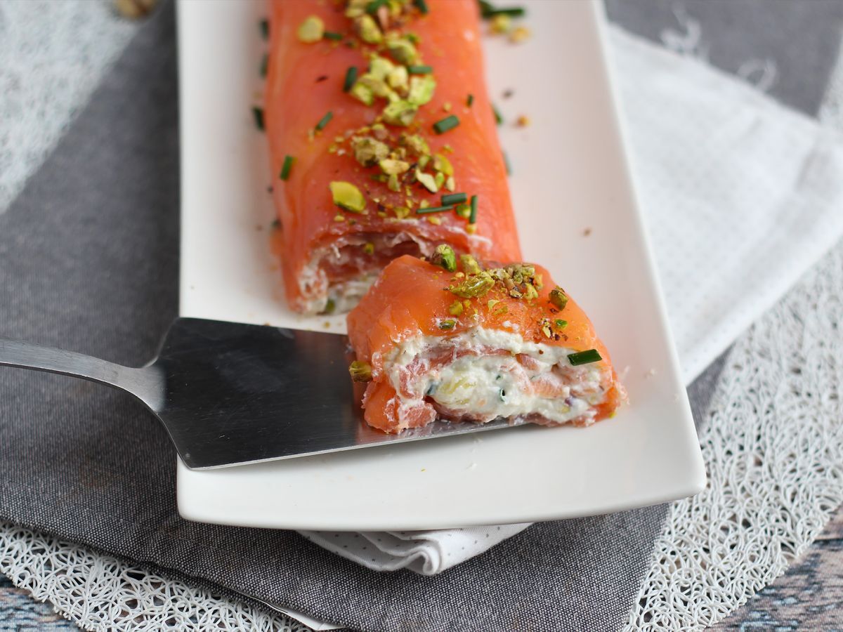 Laxrulle med ricotta och pistagenötter - foto 3