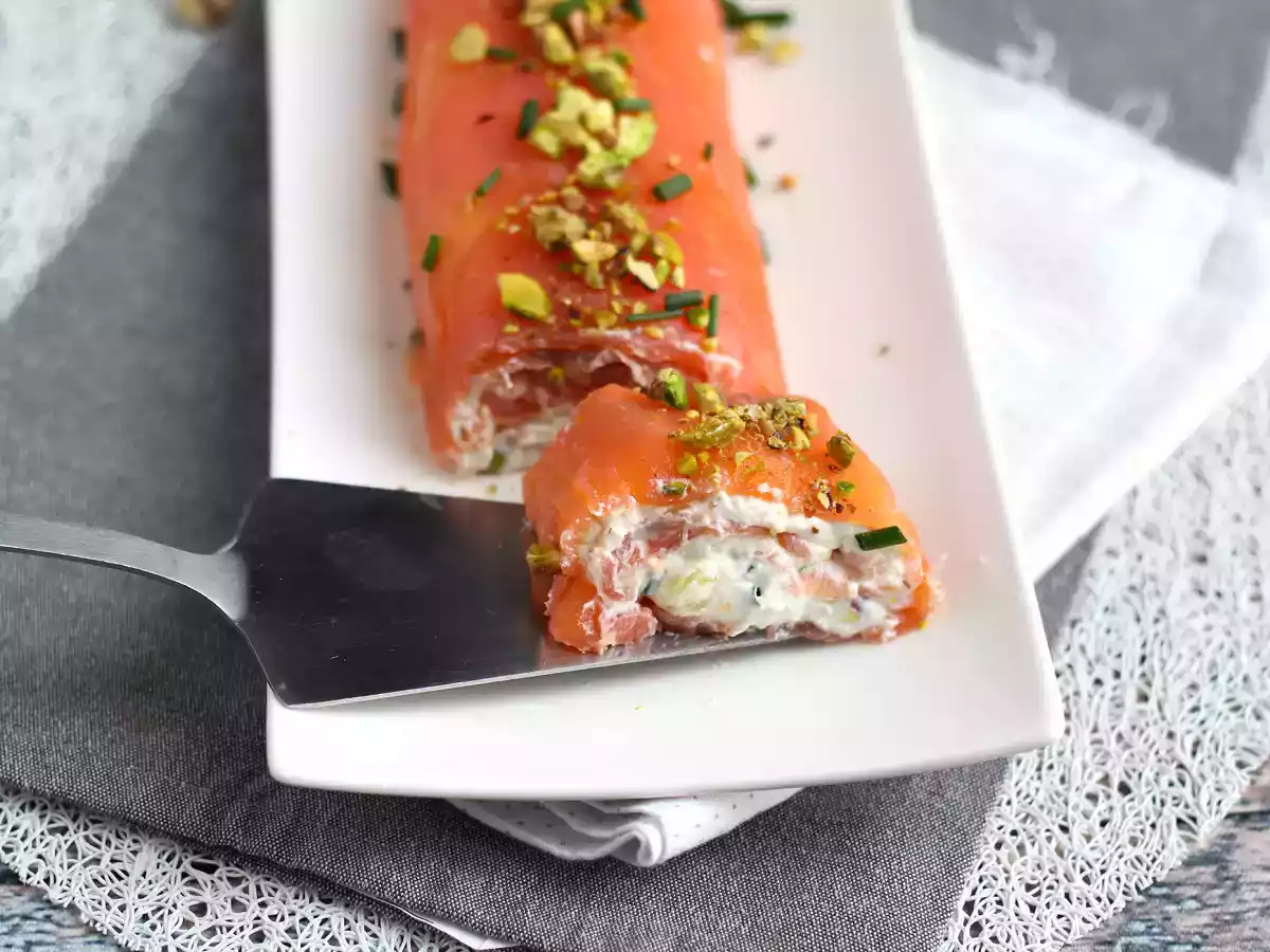 Laxrulle med ricotta och pistagenötter - foto 3