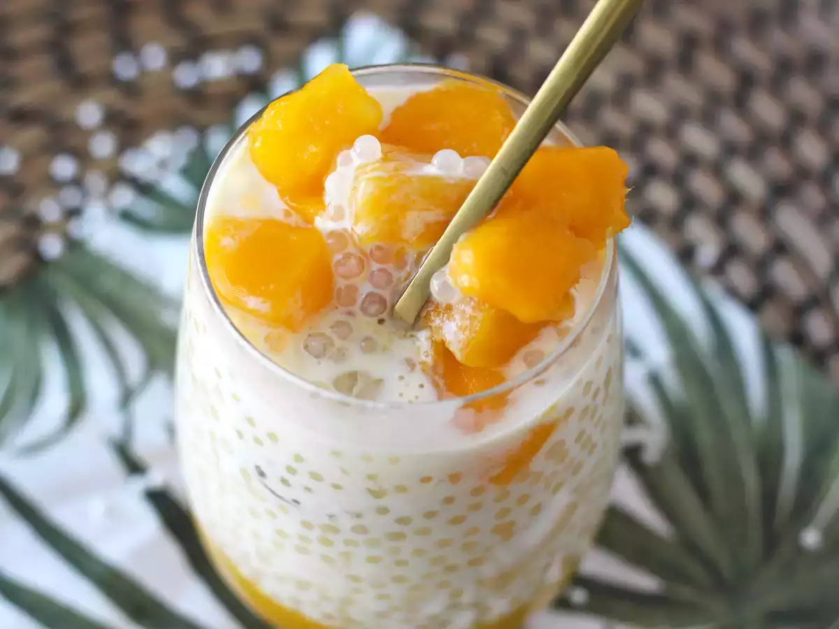 Mango sago – asiatisk dessert med mango och tapioka - foto 2