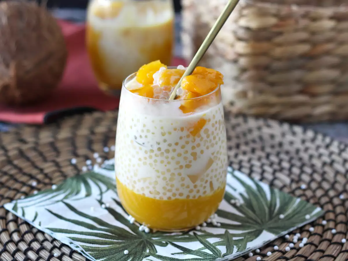 Mango sago – asiatisk dessert med mango och tapioka - foto 5