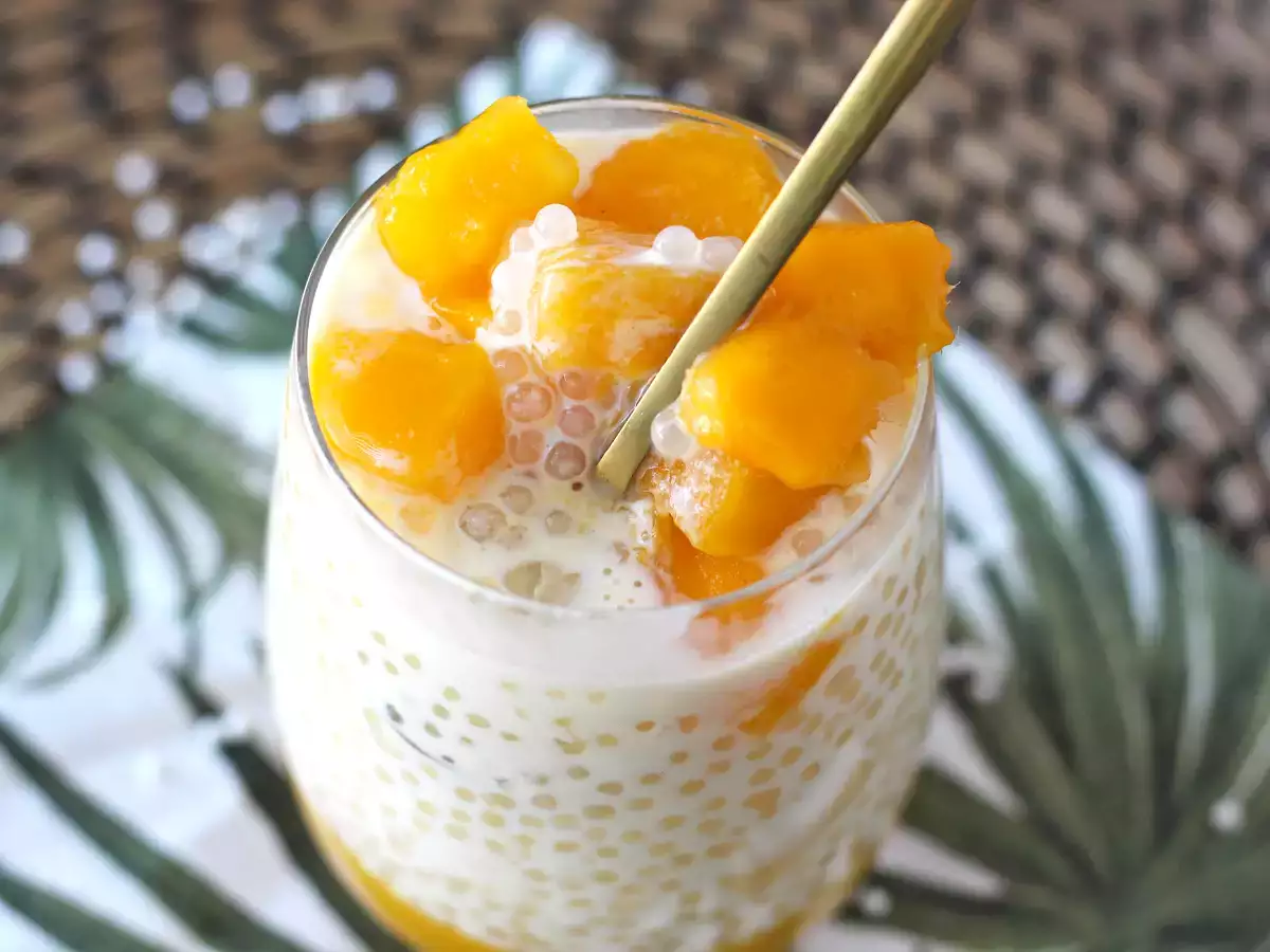 Mango sago, den asiatiska desserten med tapioka och mango som erövrar med sin enkelhet. - foto 2