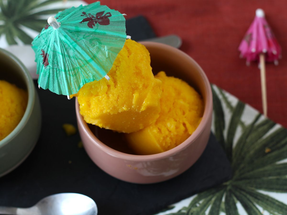 Mangosorbet med lime - bara 3 ingredienser, klar på 5 minuter! - foto 4